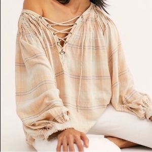 Free People Cloud Breaker Balloon Long Sleeve Shirt Small